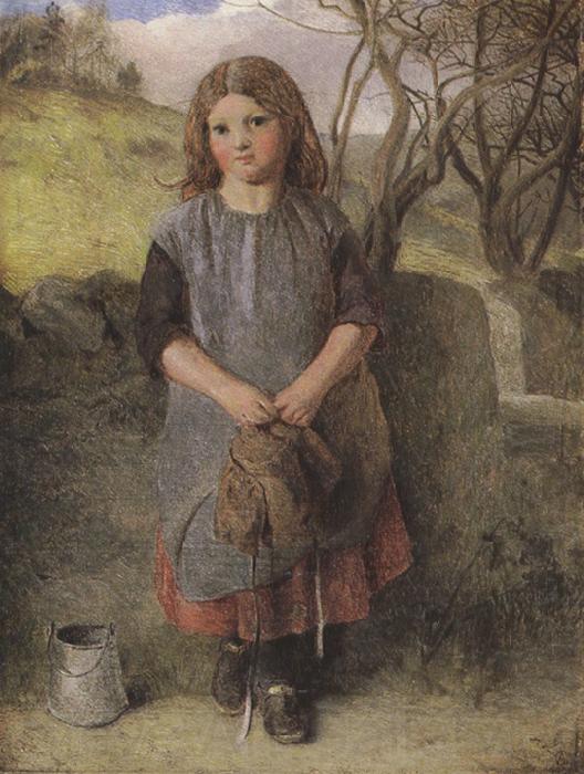 Alexander Davis cooper The Little Milkmaid (mk37) Spain oil painting art